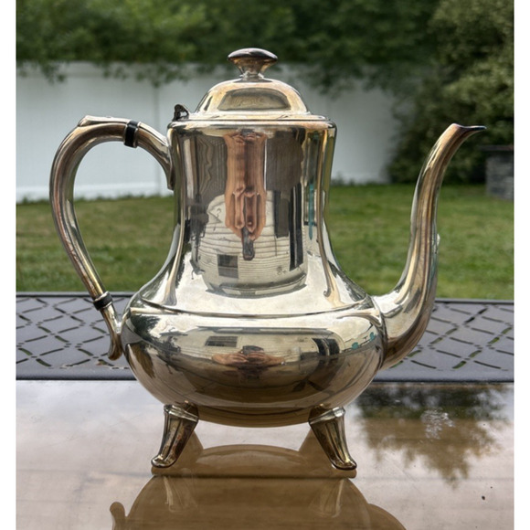 Vintage 1881 Rogers Croydon Silver Plated Tea Pot Tarnished - Picture 1 of 8
